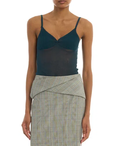 Victoria Beckham V Neck Camisole In Green