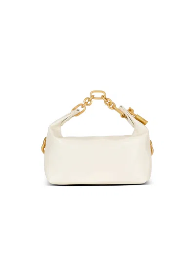 Balmain Mini Sync Padlock Chain Tote Bag In Neutral