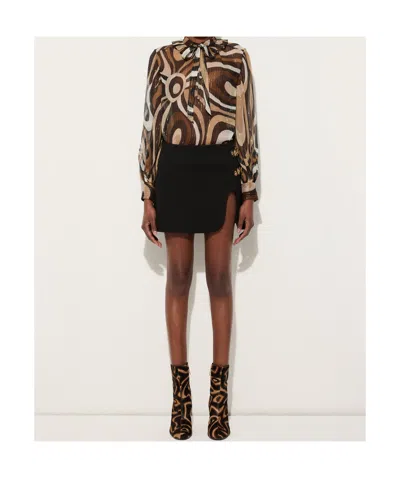 Pucci Long Sleeve Shirt In Brown