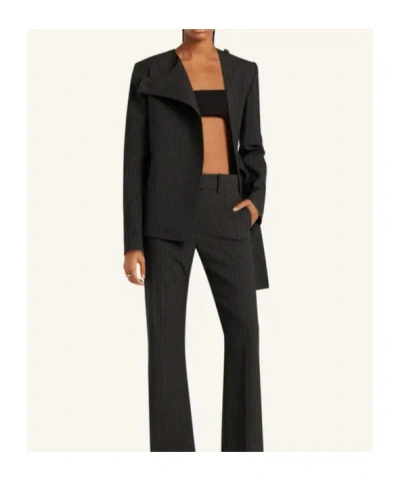 Courrèges Buckle Pinstripes Jacket In Black