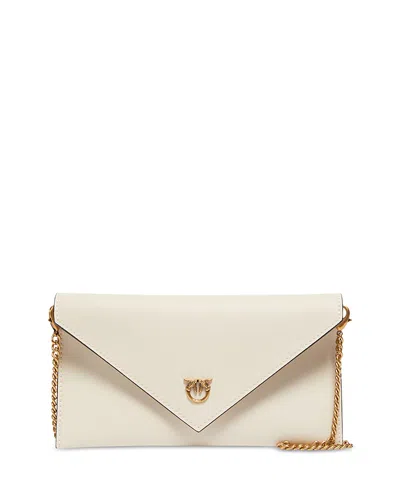 Pinko Mini Leather Envelope Purse In White