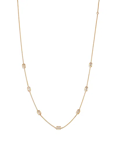 Bloomingdale's Fine Collection Luxe Collection Certified Lab Grown Diamond Emerald Cut Diamond By The Yard Collar Necklace In 14k Y In Gold