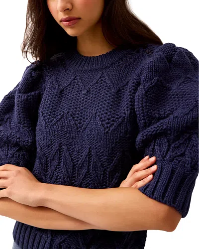 Marie Oliver Vayda Half Sleeve Sweater In Blue