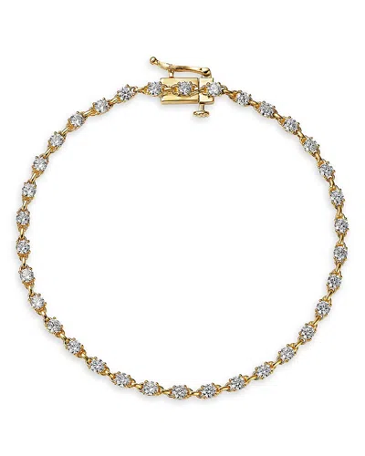 Bloomingdale's Fine Collection Diamond Station Bracelet In 14k Yellow Gold, 2.0 Tcw In Gold