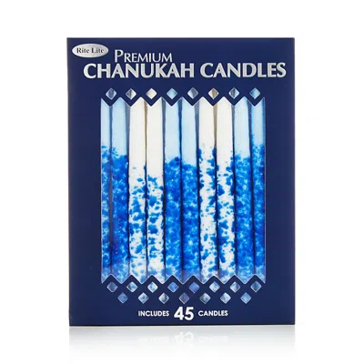 Rite Lite Premium Chanukah Candles, Blue And White
