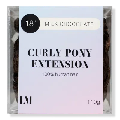 Locks & Mane 18" Curly Human Hair Ponytail - Milk Chocolate In Multi