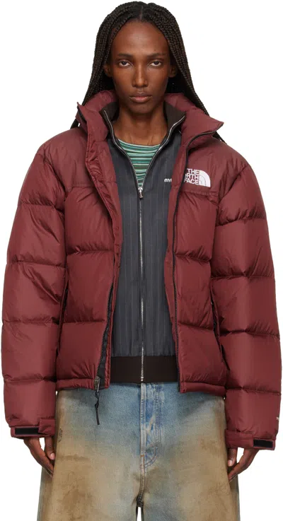 The North Face Red 1996 Retro Nuptse Down Jacket In Burgundy