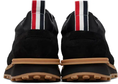 Thom Browne Black Tech Nylon Alumni Sneakers In Multi