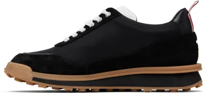 Thom Browne Black Tech Nylon Alumni Sneakers In Multi
