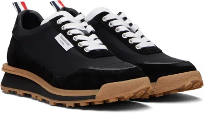 Thom Browne Black Tech Nylon Alumni Sneakers In Multi