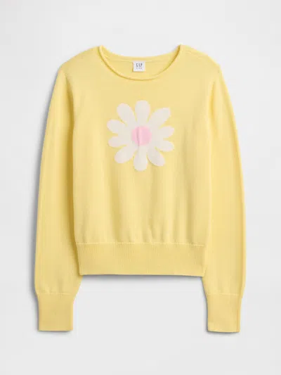 Gap Factory Kids Relaxed Roll-neck Sweater In Yellow