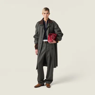 Miu Miu Cover Fabric Trousers In Black