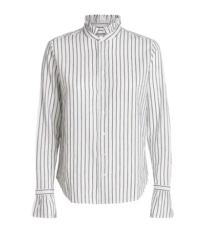 With Nothing Underneath Cotton Voile Kew Blouse In Purple