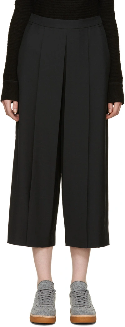 Alexander Wang Black Cropped Tailored Trousers In Jet|nero
