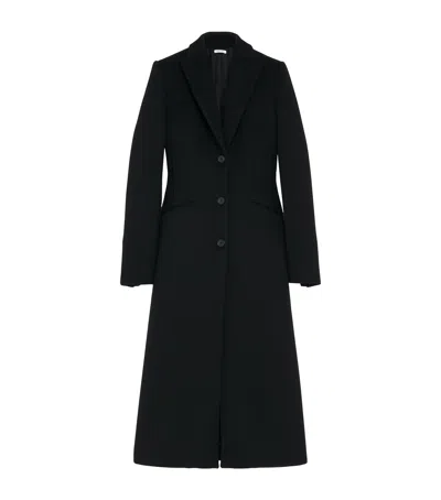Alexander Mcqueen Wool Single-breasted Coat In Black