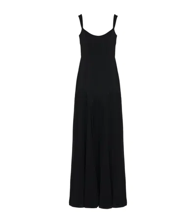 Alexander Mcqueen Paneled Satin-crepe Gown In Black