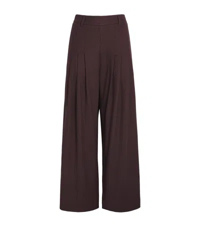 Me+em Pleated Wide-leg Trousers In Red