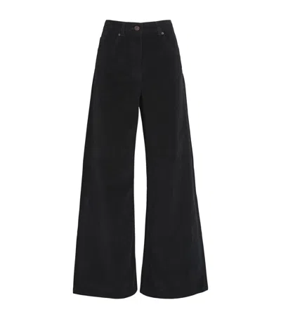 Me+em Corduroy Ultimate Wide-leg Jeans In Black