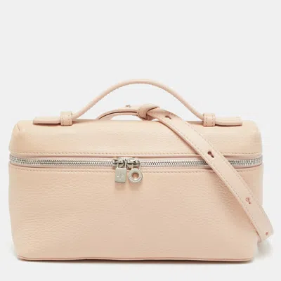 Pre-owned Loro Piana Extra Pocket L19 Pink Leather Pouch Bag