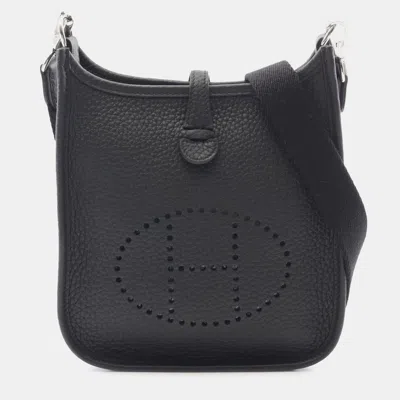 Pre-owned Hermes Evelyne I Tpm Black Taurillon Bag