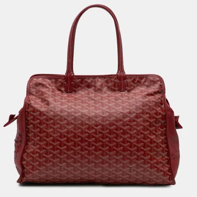 Pre-owned Goyard Ine Sac Hardy Pet Carrier Pm In Red