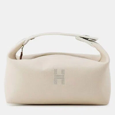 Pre-owned Hermes Brown Small Toile Bride A Brac Case