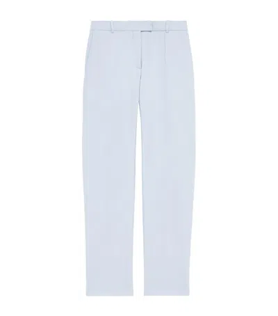 Alexander Mcqueen Cropped Trousers In Blue