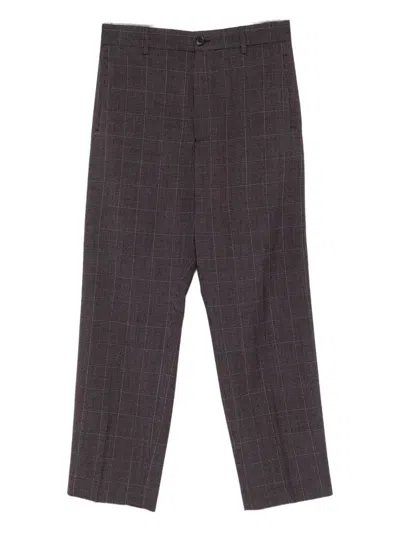 Paul Smith Plaid-pattern Trousers In Brown