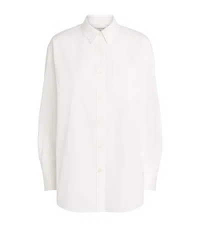 Lafayette 148 Cotton Oversized Shirt In White