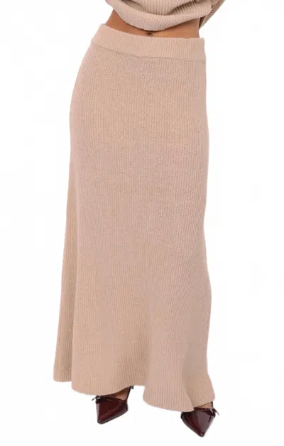 Sadie & Sage Promise Keeper Sweater Maxi Skirt In Cream In Multi