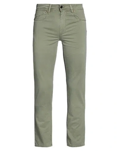 Re-hash Re_hash Man Pants Sage Green Size 32w-30l Cotton, Elastane In Green