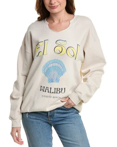 Project Social T El Sol Cut Crew Sweatshirt In Neutral