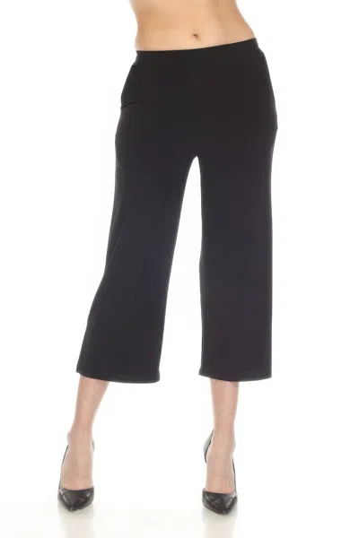 Truedames Hit Wide Leg Ankle Length Pants In Black