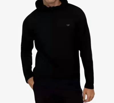 Travismathew Ancient Ruins Quarter Zip Hoodie In Black In Black