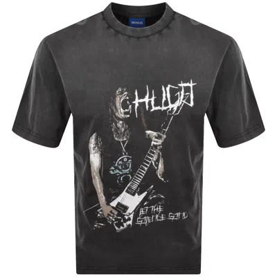 Hugo Blue Noctornix T Shirt Grey In Gray