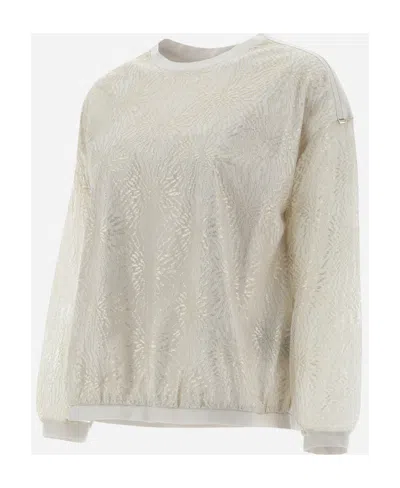 Herno Long Sleeve Round Neck T-shirt In Multi