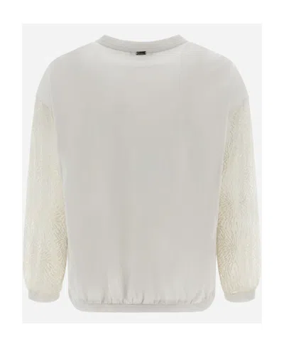 Herno Long Sleeve Round Neck T-shirt In Multi