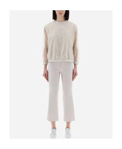 Herno Long Sleeve Round Neck T-shirt In Multi