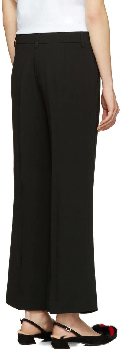 Shop Emilio Pucci Black Wide-leg Trousers