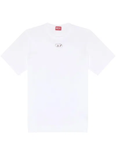 Diesel T-madjust-tr Cotton T-shirt In White