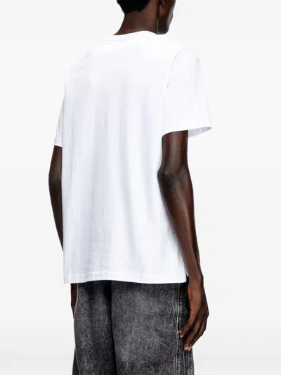 Diesel T-madjust-tr Cotton T-shirt In White