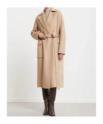 Ottod'ame Double-breasted Coat In Brown