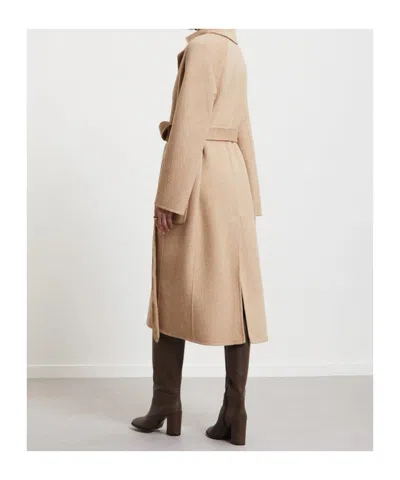 Ottod'ame Double-breasted Coat In Brown