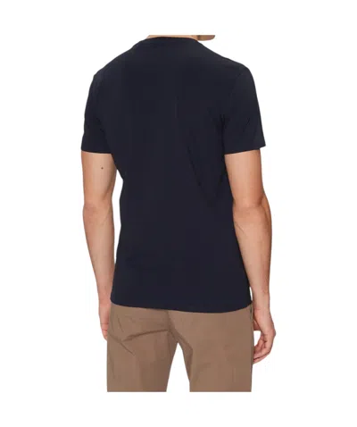 Guess Logo Detailed Crewneck T-shirt In Blue