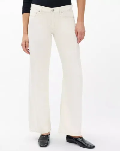 Rag & Bone Front Button Flared Trousers In White
