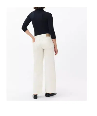 Rag & Bone Front Button Flared Trousers In White