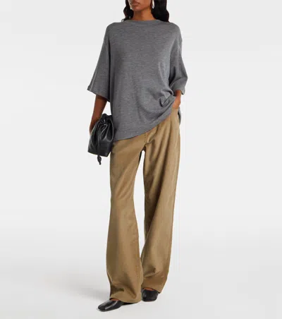 Rohe Round Neck Short-sleeved T-shirt In Gray