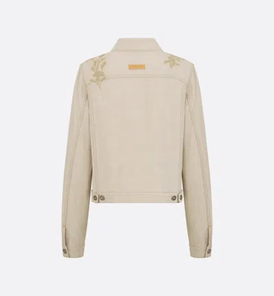 Dior Long Sleeve Denim Jacket In Brown