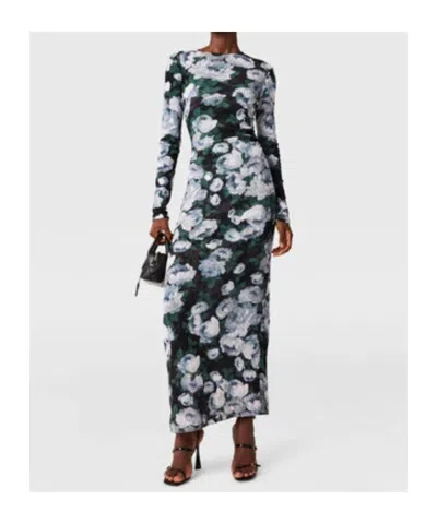 Stella Mccartney Bunch Of Roses Mesh Long Dress Dresses Multicolor In Green