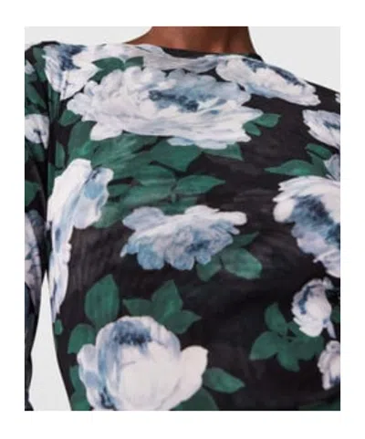 Stella Mccartney Bunch Of Roses Mesh Long Dress Dresses Multicolor In Green